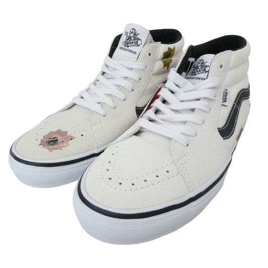 Supreme シュプリーム 25SS VN0A5KS1CRM x Nate Lowman Skate Grosso Mid Bullet Hole Natural ネイトローマン スケート グロッソ ミッド スニーカー アイボリー系 27.5cm【極上美品】【中古】