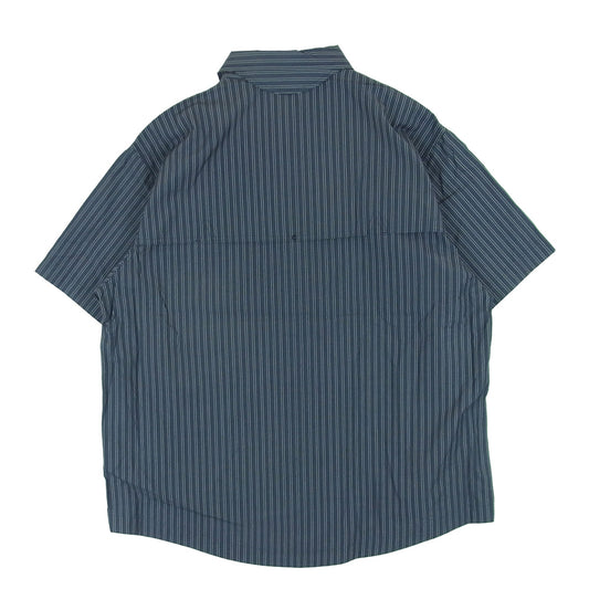 Goldwin ゴールドウィン 26SS GZ56105 Reflective Striped Shirt レトロ リフレクティブ ショート スリーブ 半袖 シャツ チャコール系 DEEP CHARCOAL M 2【極上美品】【中古】