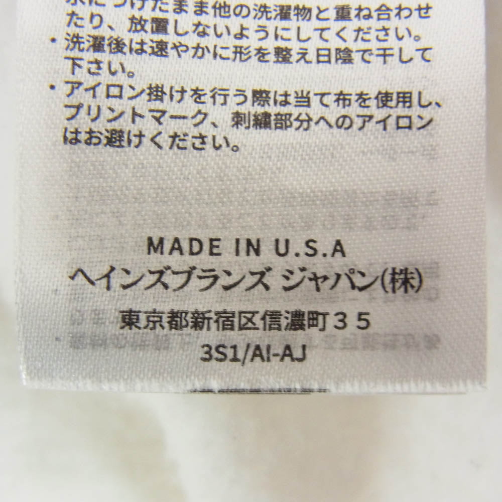 Champion チャンピオン C5-P001 USA製 9oz Terry Fleece CREW NECK SWEATSHIRT クルーネック スウェット シャツ ホワイト系 L【中古】