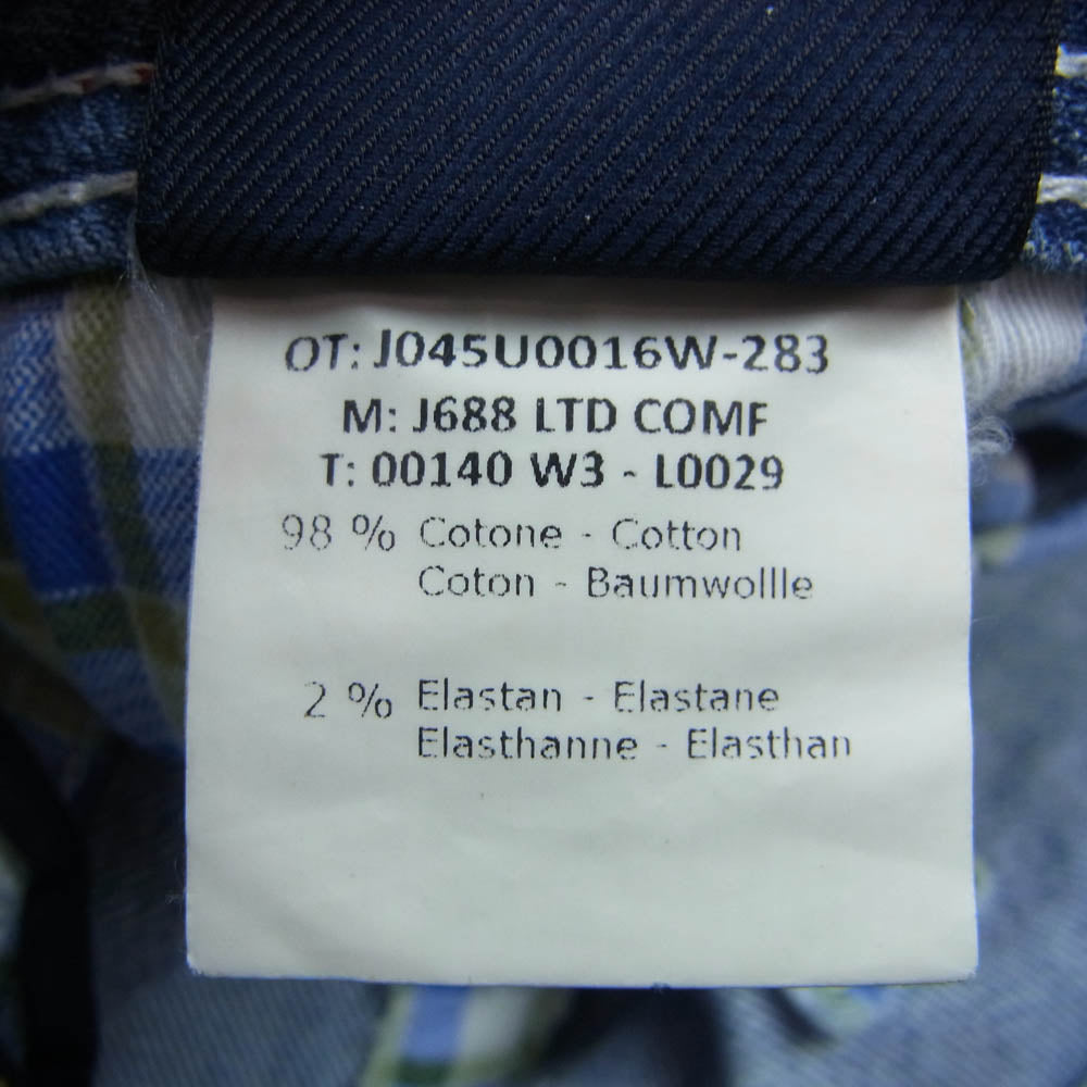 JACOB COHEN ヤコブコーエン 688 LTD C ハラコパッチ ボタンフライ デニムパンツ ジーンズ インディゴブルー系 29【中古】