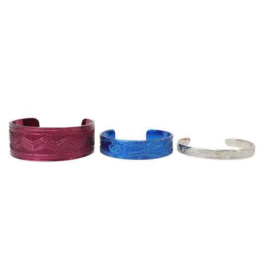 TOGA トーガ 22AW TV22-AK320 VIRILS ビリリース METAL BANGLE SET 3連 バングル セット レッド系 ブルー系 シルバー系【中古】