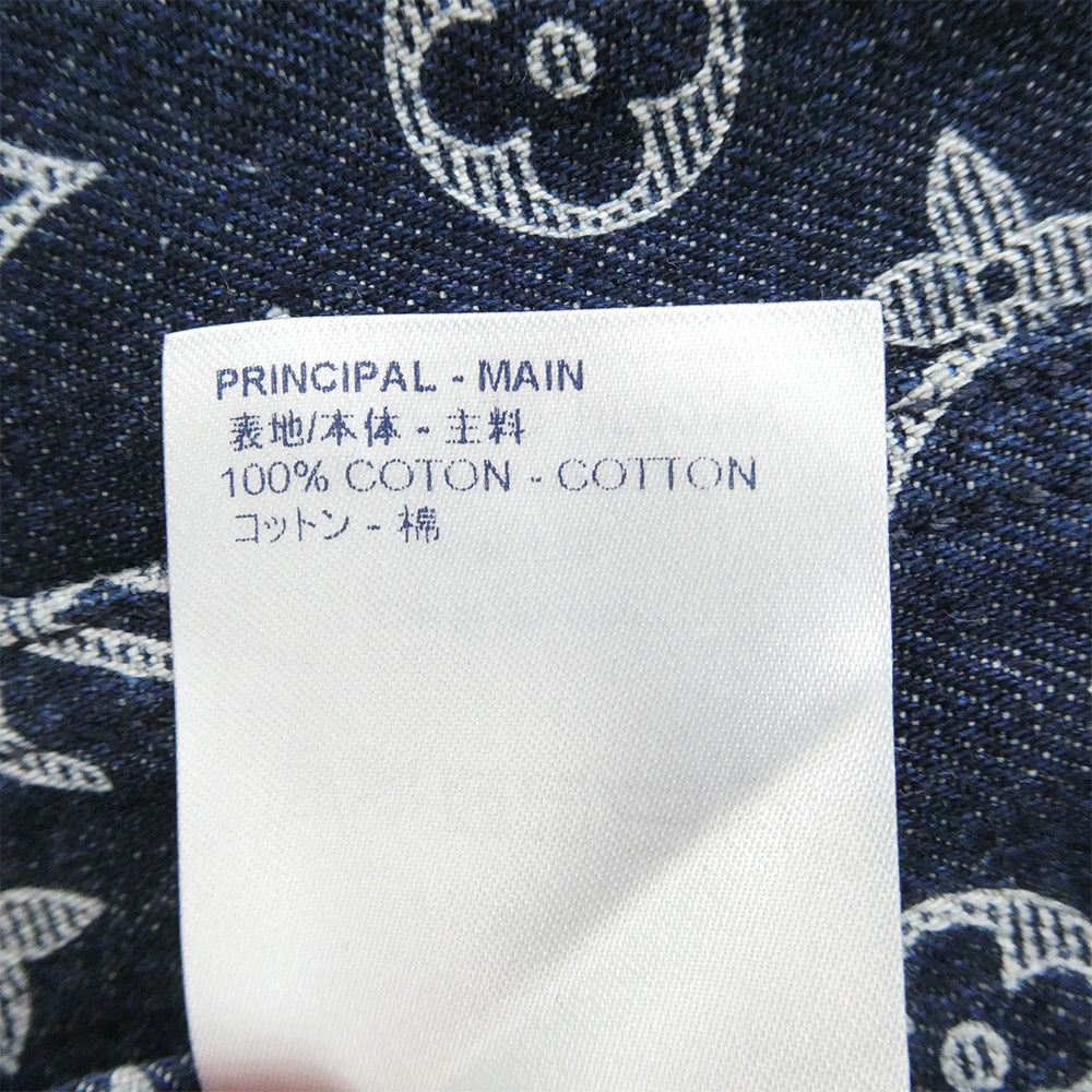 LOUIS VUITTON ルイ・ヴィトン 18AW HFA01WGU0 POP UP STORE限定 MONOGRAM DENIM JACKET モノグラム デニムジャケット インディゴブルー系 ホワイト系 54【中古】