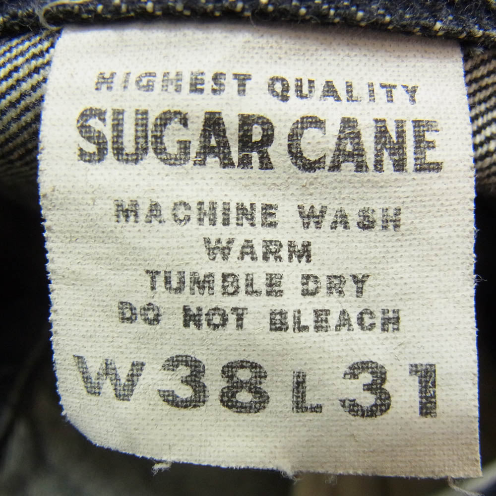 SUGAR CANE シュガーケーン SC42460H 14.25oz. BLACK DENIM 1947 HARD WASH MODEL 洗い加工 ブラック デニム パンツ ブラック系 38【中古】