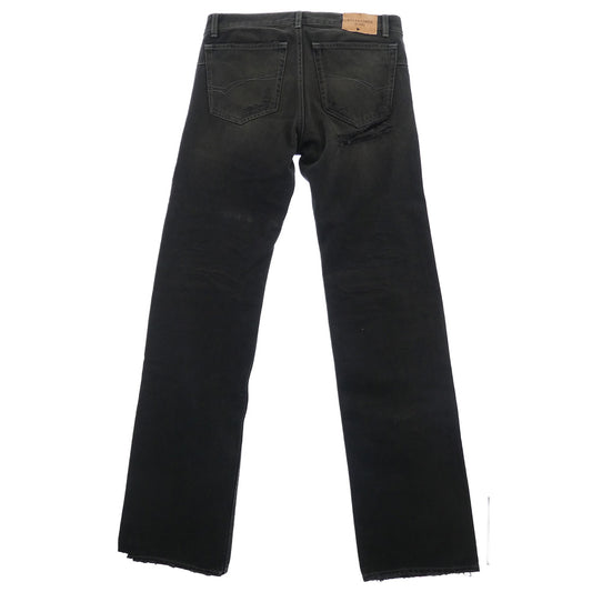 BALENCIAGA バレンシアガ 25SS 833430 TSW85 Fitted Low-Waist Pants ダメージ加工 ローウエスト デニム パンツ ブラック系 S【新古品】【未使用】【中古】