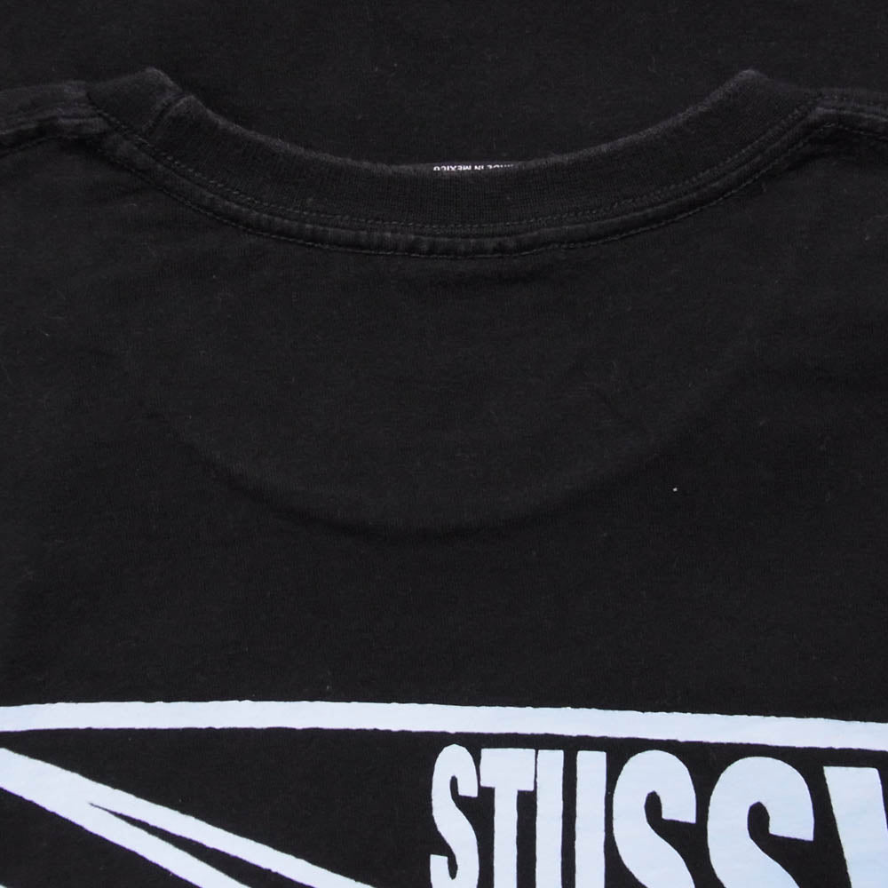 STUSSY ステューシー メキシコ製 SOUNDS TEE サウンズ フロント バック プリント Tシャツ 半袖カットソー ブラック系 S【中古】