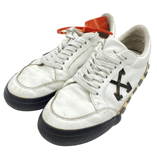 OFF-WHITE オフホワイト VULCANIZED LOW バルカナイズ ロー カット スニーカー ホワイト系 ブラック系 42【中古】