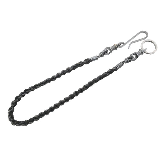 ISAMUKATAYAMA BACKLASH イサムカタヤマバックラッシュ GILD BRASS 408-02 レザーコンビ ウォレット チェーン ブラック系【中古】