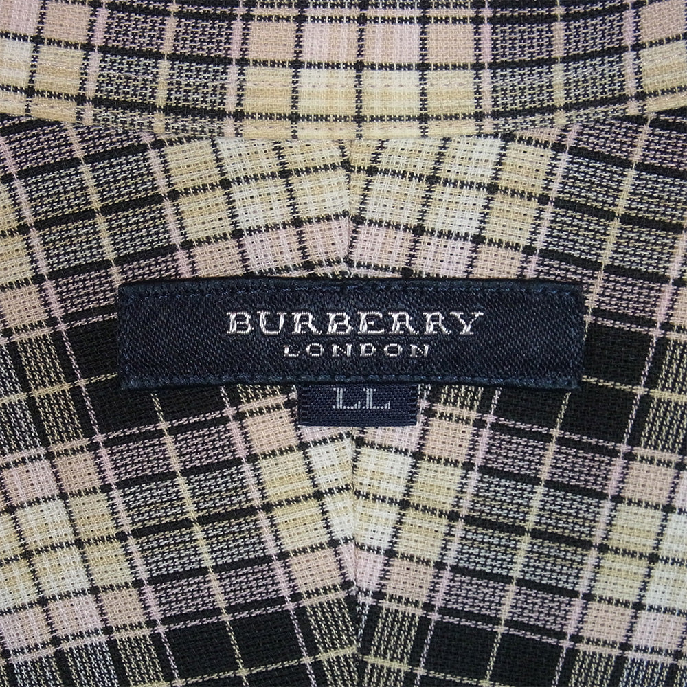 BURBERRY バーバリー ボタンダウン 長袖 チェック シャツ マルチカラー系 LL【中古】