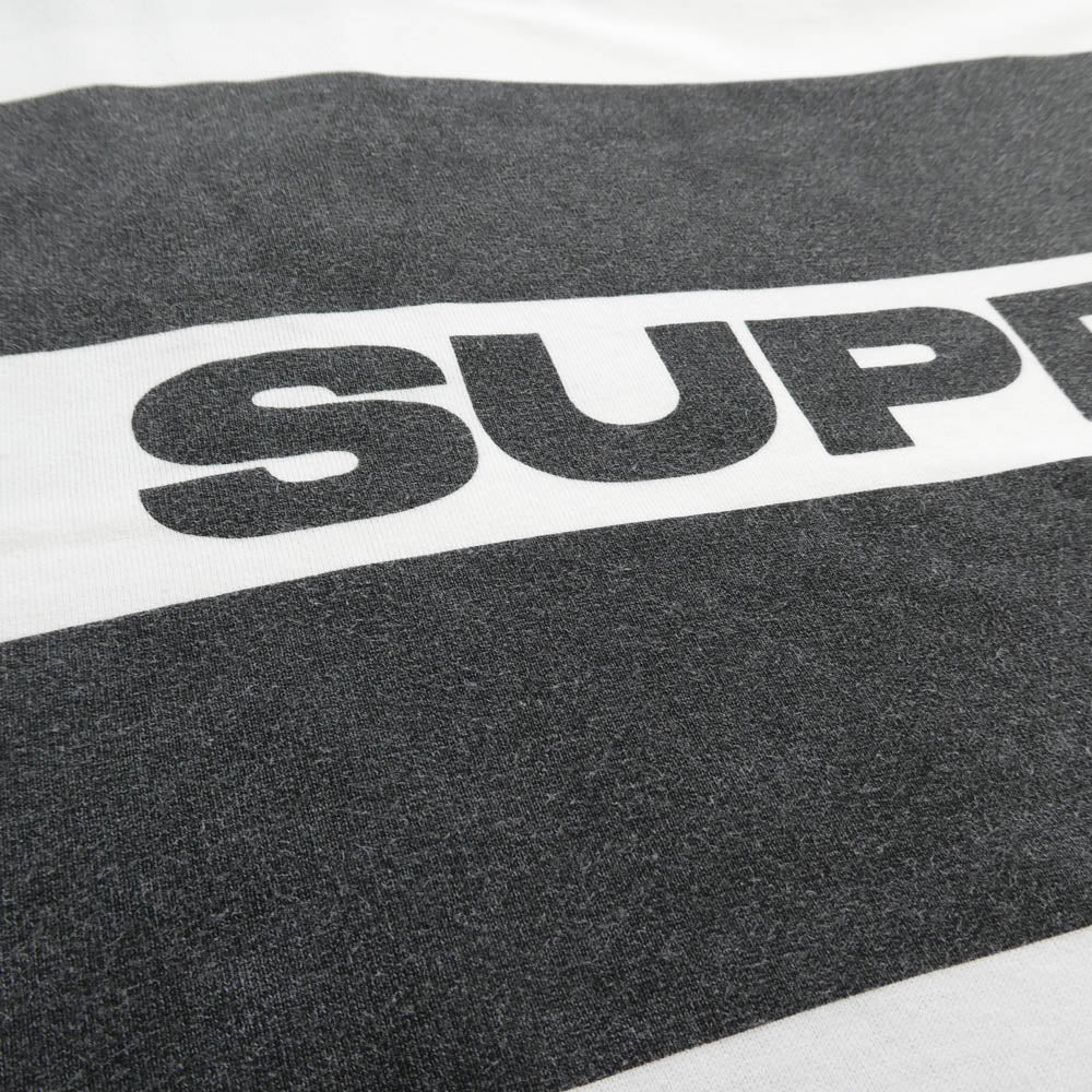Supreme シュプリーム 21AW Printed Stripe S/S Top プリント ストライプ 半袖 Tシャツ カットソー グレー系 ホワイト系 L【中古】