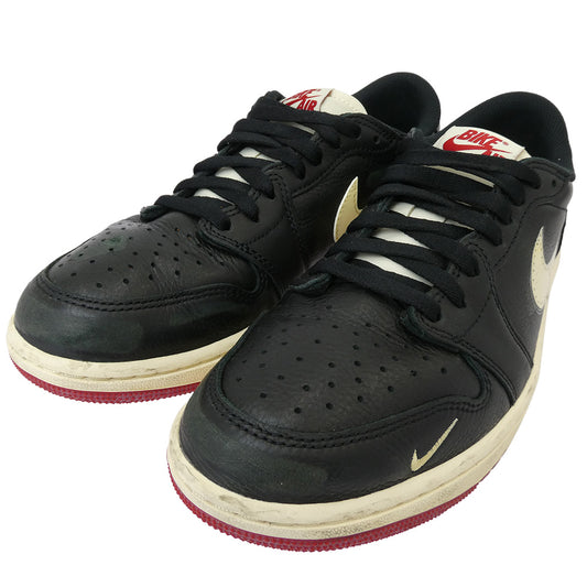 NIKE ナイキ IB8958-001 × Nigel Sylvester ナイジェルシルベスター Air Jordan 1 Retro Low OG AJ1 エアジョーダン レトロ ロー スニーカー ブラック系 27.0cm【中古】