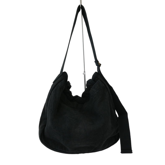 COMOLI コモリ A03-07001 HEMP DUCK SHOULDER BAG ヘンプダック ショルダー バッグ ブラック系【中古】