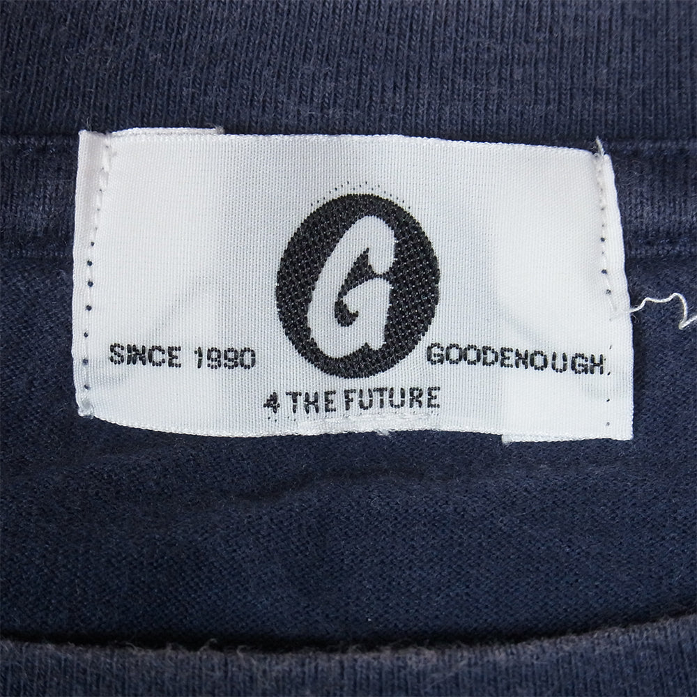GOODENOUGH グッドイナフ バックロゴ グラムg T-SHIRT 半袖Tシャツ ネイビー系 表記無し【中古】
