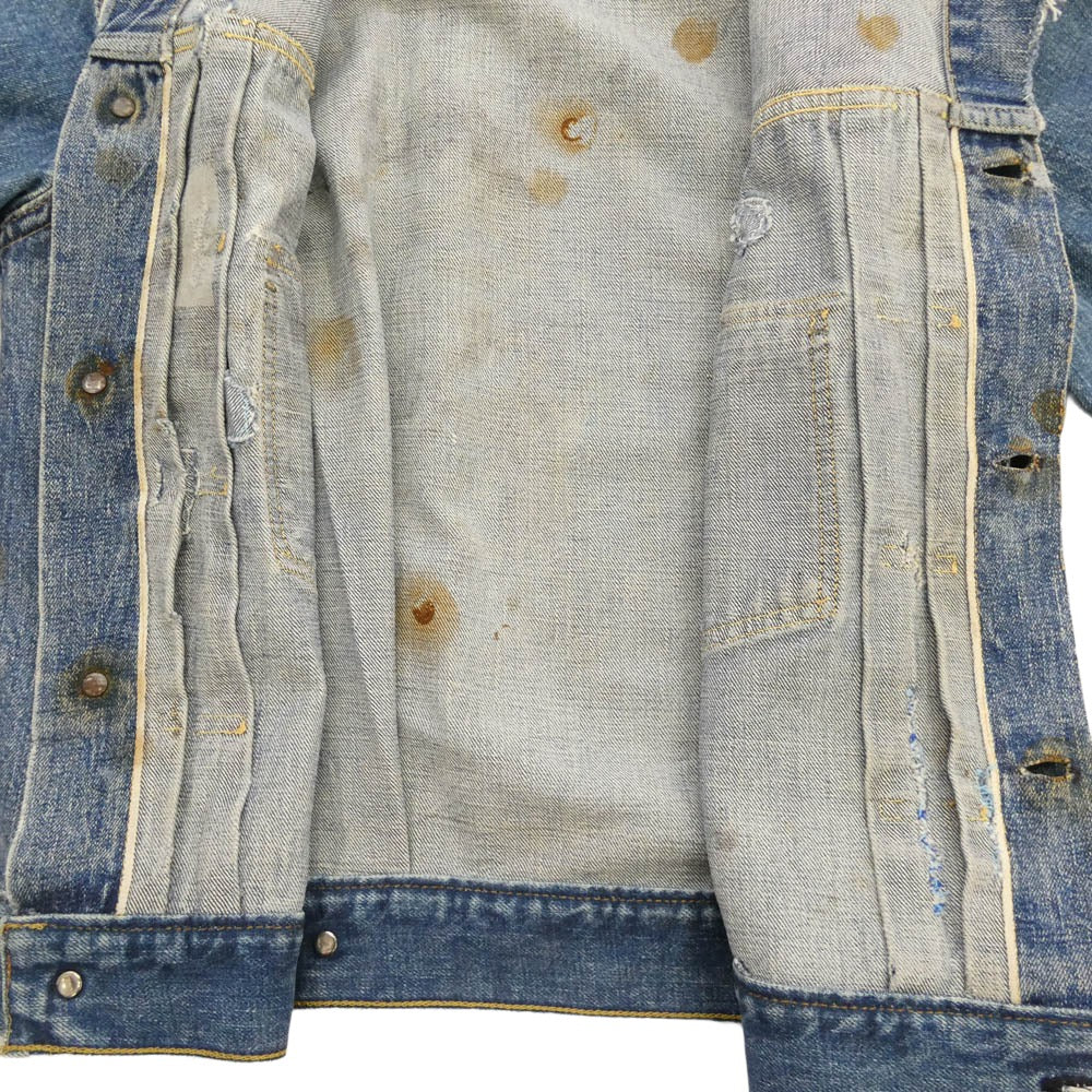 Levi's リーバイス vintage ヴィンテージ 50s 60s 507XX 2nd BIGE ボタン裏17 襟袖襟カスタム デニム ジャケット ブルー系【中古】