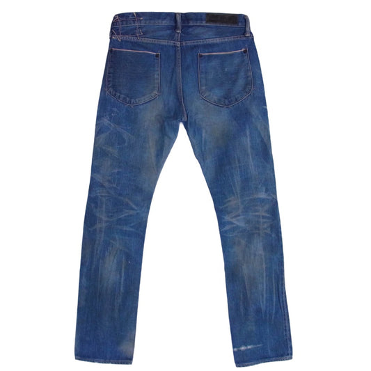 クロ ダメージ加工 デニムパンツ ジーンズ ライトブルー系 29inch【中古】