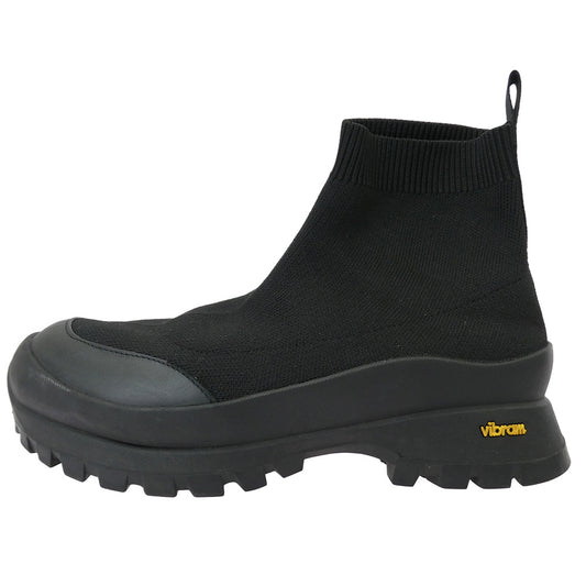 nagonstans ナゴンスタンス Vibram ビブラムソール ニット ブーツ ブラック系 24cm【中古】