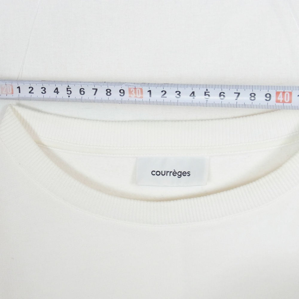 courreges クレージュ クルーネック ロゴ スウェット ホワイト系 1【中古】