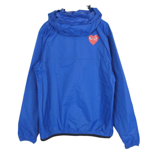 PLAY COMME des GARCONS プレイコムデギャルソン K-WAY HALF ZIP ケーウェイ ハーフジップ プルオーバー ナイロン ジャケット ブルー系 S【中古】