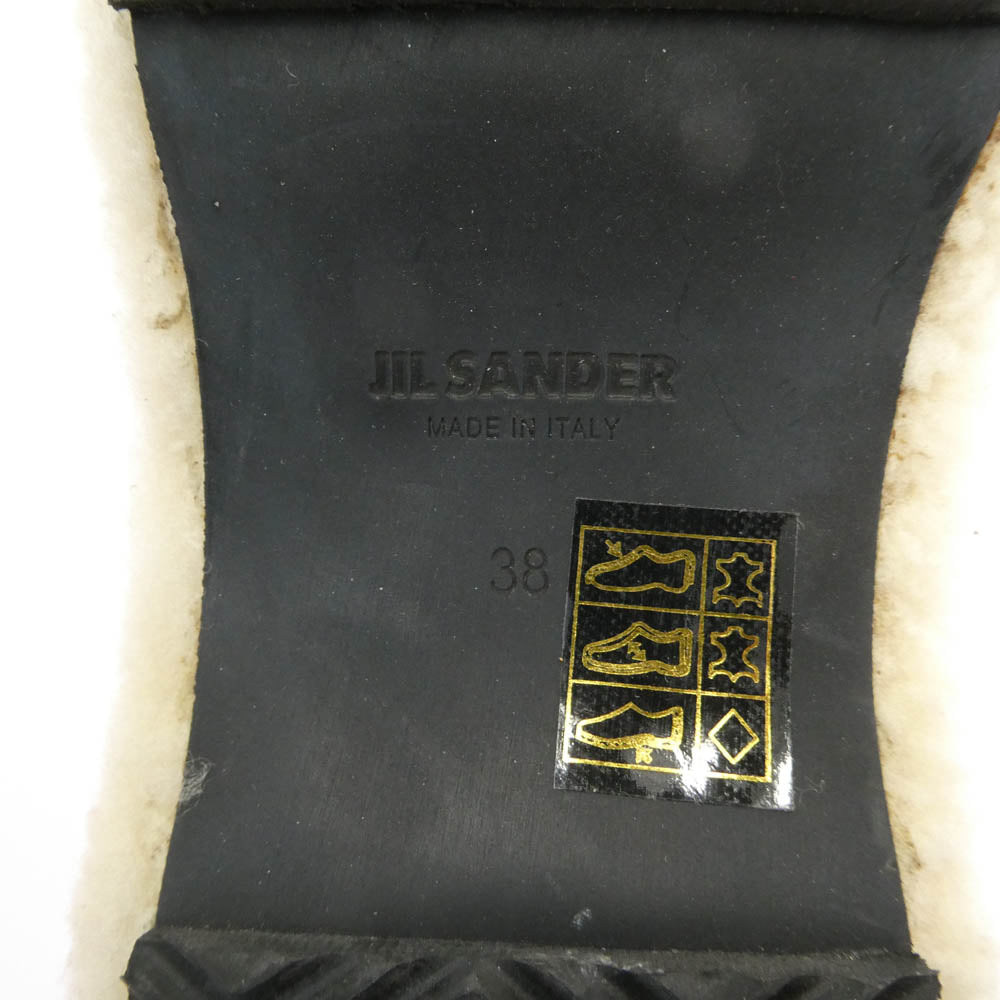 JIL SANDER ジルサンダー ボア スリッポン サンダル クロック オフホワイト系 38【中古】