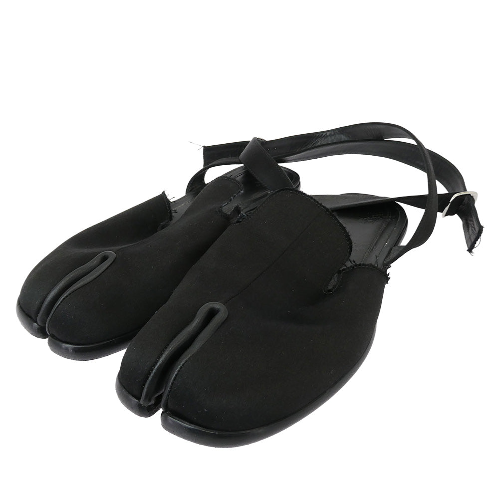 メゾンマルジェラ足袋アンクルストラップサンダル　黒　⭐︎ MAISON MARGIELA メゾンマルジェラ Tabi Strap Ballerina 足袋 タビ