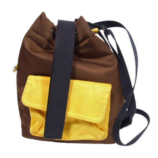 PORTER ポーター String Bag コンチョ ナイロン ストリング ショルダー バッグ ブラウン系【中古】