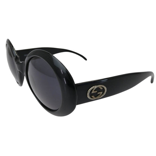 GUCCI グッチ GG 2401/N/S インターロッキングG オーバル サングラス ブラック系【中古】