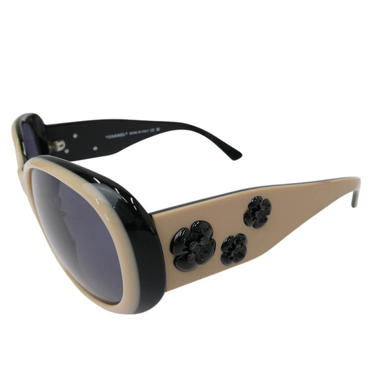 CHANEL シャネル 5113 カメリア ココマーク デザイン サングラス ベージュ系【中古】