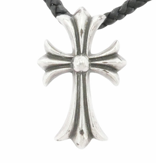 CHROME HEARTS クロムハーツ(原本無) CH CRS SML BC スモール CHクロス ボロチップ レザーブレード ネックレス シルバー系 ブラック系【中古】