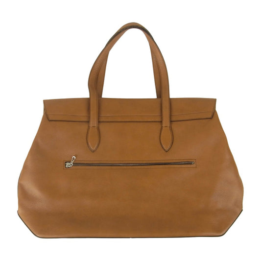 FARO ファーロ FRATELLI MOUSSE SEASON COLOR キャメル レザー トート バッグ イタリア製 ブラウン系【中古】