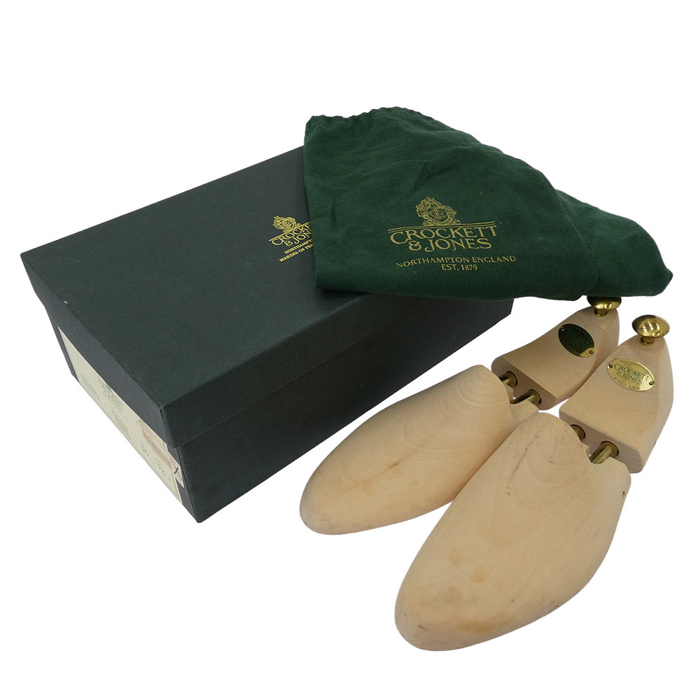 CROCKETT&JONES クロケットアンドジョーンズ Cavendish キャベンディッシュ 純正シューツリー付属 325ラスト カーフスエード レザーソール シューズ ブラウン系 7 1/2 E【中古】