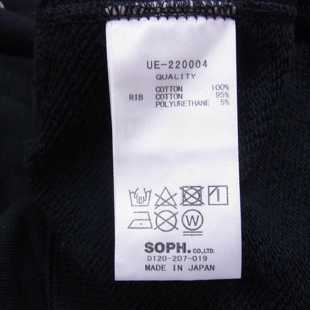uniform experiment ユニフォームエクスペリメント 22SS UE-220004 DONDI WHITE SIGNATURE CREWNECK SWEAT ドンディ ホワイト シグネチャー クルーネック スウェット トレーナー ブラック系 2【美品】【中古】