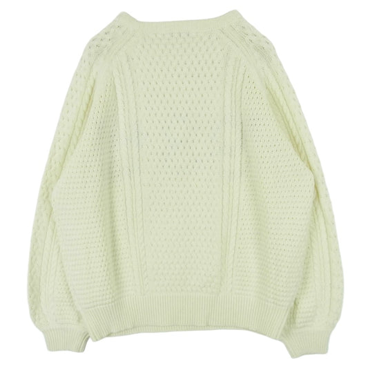 ブランバスク ニードルパンチ ニット プルオーバー セーター オフホワイト系 38【新古品】【未使用】【中古】