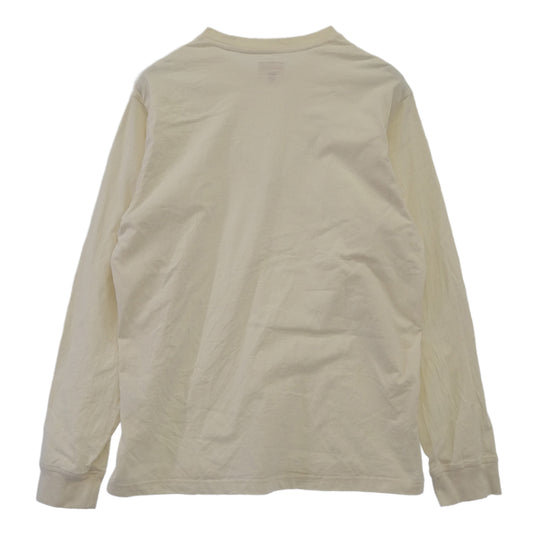 Supreme シュプリーム Small Box L/S Tee Light Tan スモールボックス ロゴ ロングスリーブ カットソー 長袖 Tシャツ オフホワイト系 M【中古】