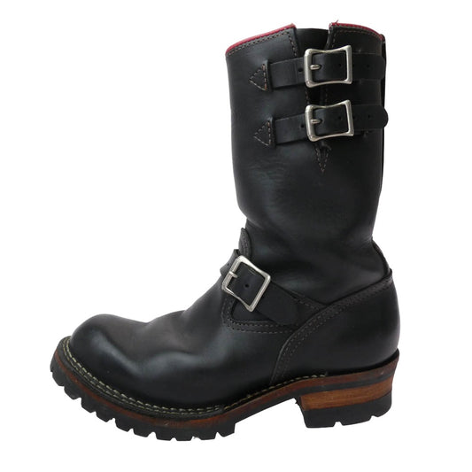 WESCO ウエスコ Custom Boss Engineer Boots buckle カスタム ボス ダブルバックル エンジニア ブーツ ブラック系 US8E【中古】