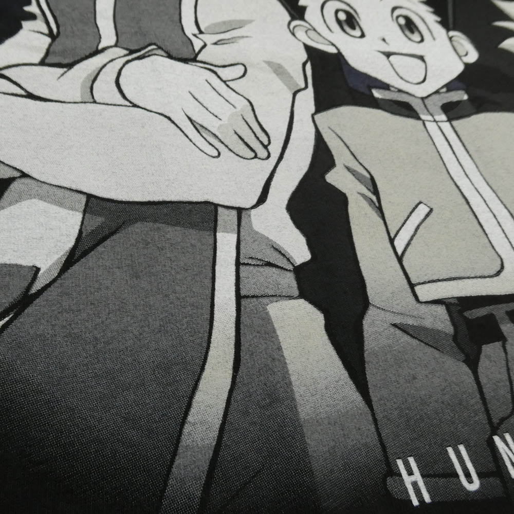 GEEKS RULE ギークスルール x HUNTER×HUNTER SILKSCREEN PRINTING T SHIRT カルテット ハンターハンター シルクスクリーン プリント 半袖 Tシャツ ブラック系 XL【中古】