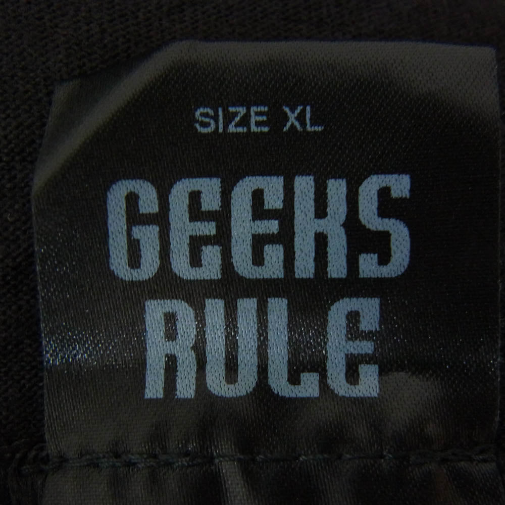 GEEKS RULE ギークスルール x MEMORIES 15 SILKSCREEN PRINTING T SHIRT メモリーズ 15 シルクスクリーン プリント 半袖 Tシャツ ブラック系 XL【美品】【中古】