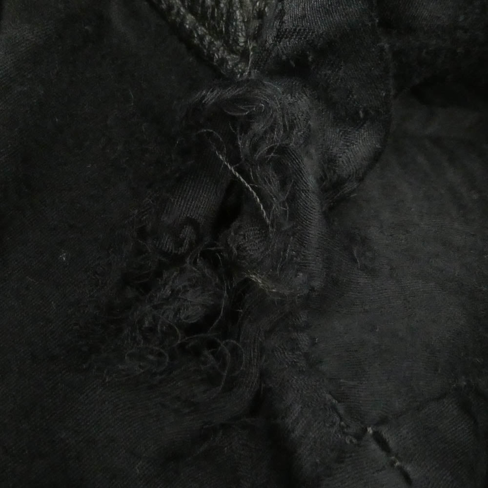 CHROME HEARTS クロムハーツ(原本無) Flare Knee Cross Ball Button Leather Pants フレアニー クロスボールボタン オールレザー パンツ ブラック系【中古】