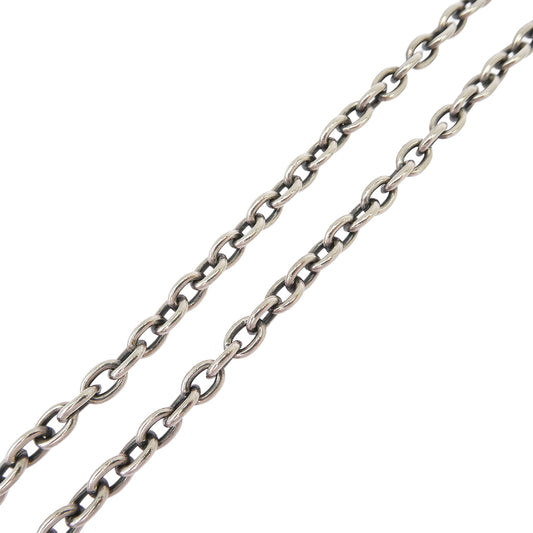 GABOR ガボール inc USA スモールヌードル スカルTバー チェーン ネックレス 50cm シルバー系【中古】