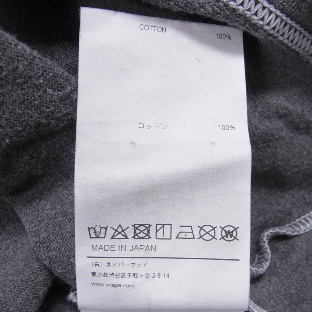 WTAPS ダブルタップス 25SS 251atdt-csm38 Sign 02 / SS Cotton Tシャツ グレー系 X03【中古】