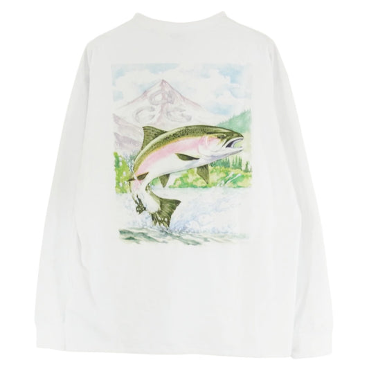 NIKE ナイキ FQ3728-121 ACG NRG DF TROUT L/S TEE トラウト ロゴプリント 長袖 Tシャツ ホワイト系 S【美品】【中古】