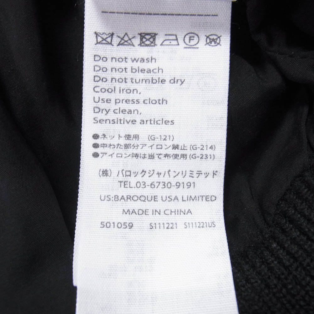 ENFOLD エンフォルド 21AW 300EA370-1870 コンビネーション レイヤード ニット キルティング ナイロン切替 ブラック系 38【中古】