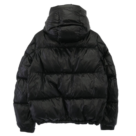 MONCLER モンクレール 24AW J20911A51X00 68950 MONTBELIARD モンベリアル ワッペン付 トリコロールライン フーデッド ダウンジャケット ブラック系 4【中古】