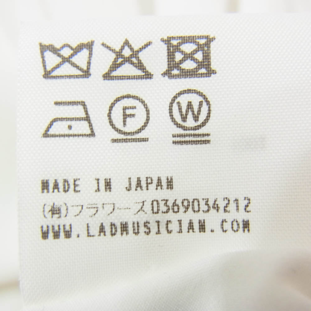 LAD MUSICIAN ラッドミュージシャン 2125-105 DECHINE STANDARD SHIRT デシン スタンダード 長袖 シャツ ホワイト系 42【中古】