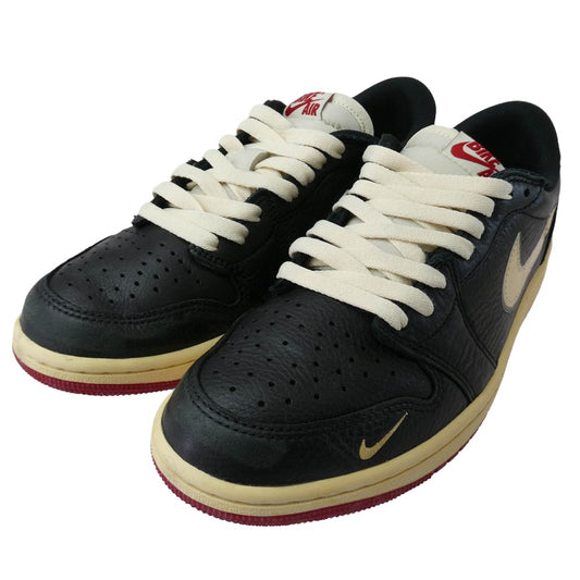 NIKE AIR JORDAN ナイキ ジョーダン IB8958-001 Nigel Sylvester ナイジェルシルベスター Air Jordan 1 Retro Low OG AJ1 Better With Time エアジョーダン レトロ ロー スニーカー ブラック系 クリーム系 26.5cm【中古】