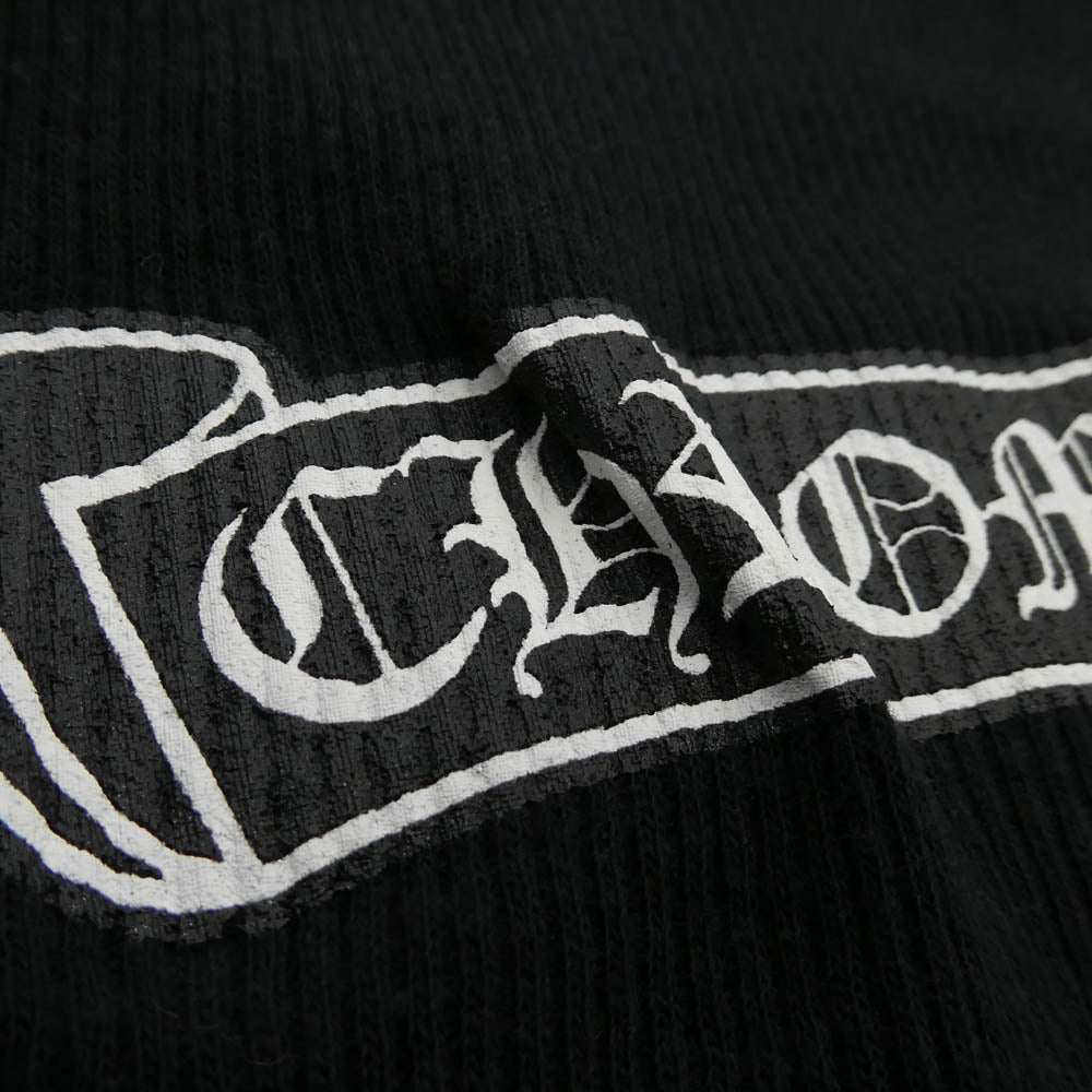 CHROME HEARTS クロムハーツ(原本無) RIB TANK スクロールラベルプリント リブ タンクトップ ブラック系 M【中古】