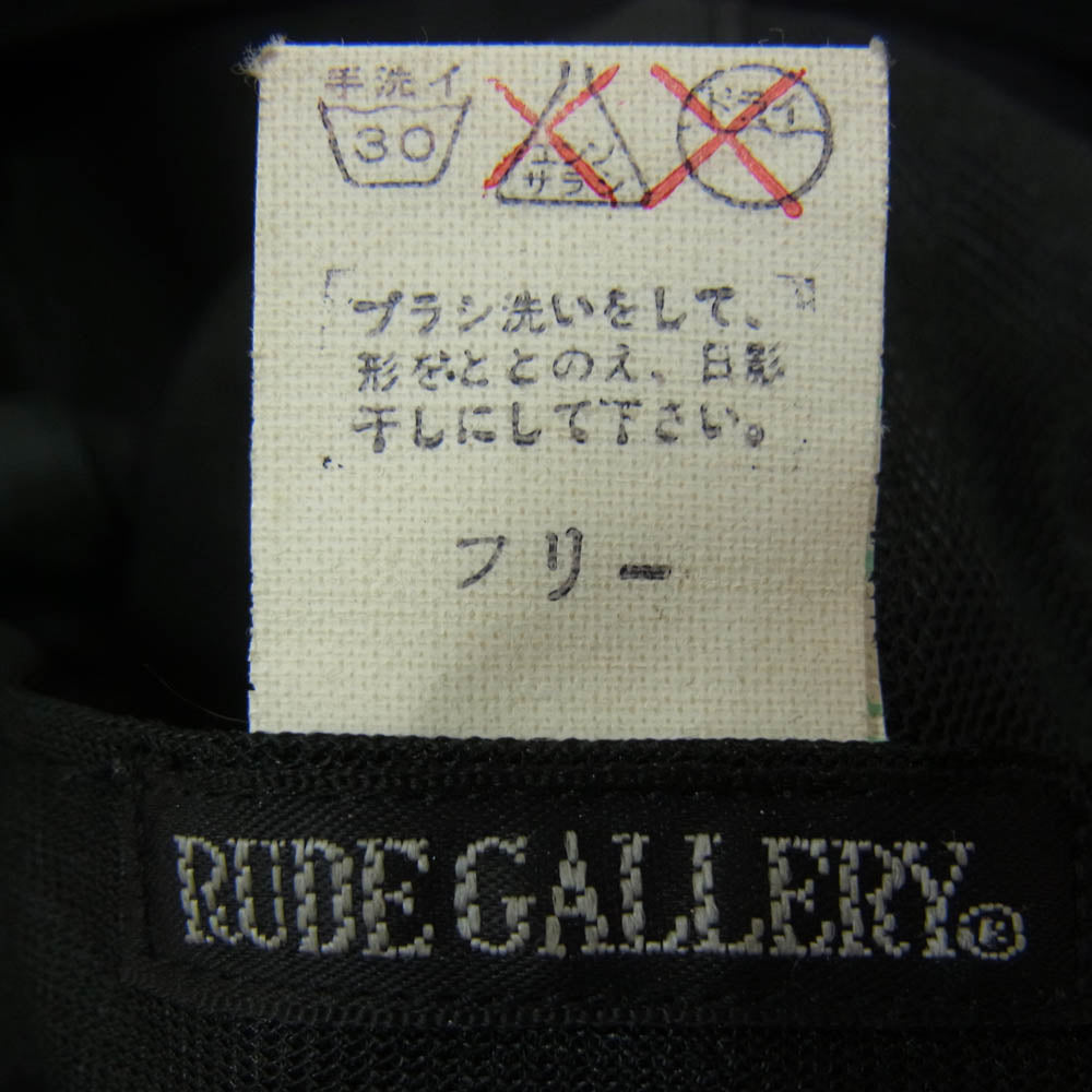 RUDE GALLERY ルードギャラリー ウール ハンチング キャップ ブラック系【中古】