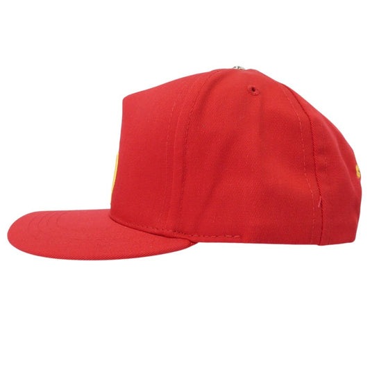 CHROME HEARTS クロムハーツ(原本無) CH HAT CH刺繍 ベースボール キャップ 帽子 レッド系 イエロー系 53-60【極上美品】【中古】