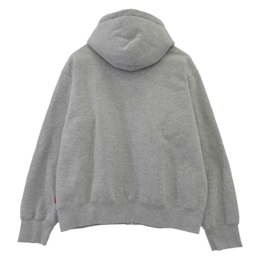Supreme シュプリーム 25SS Small Box Zip Up Hooded Sweatshirt スモール ボックス ジップ アップ フーディー スウェットシャツ パーカー グレー系 M【美品】【中古】