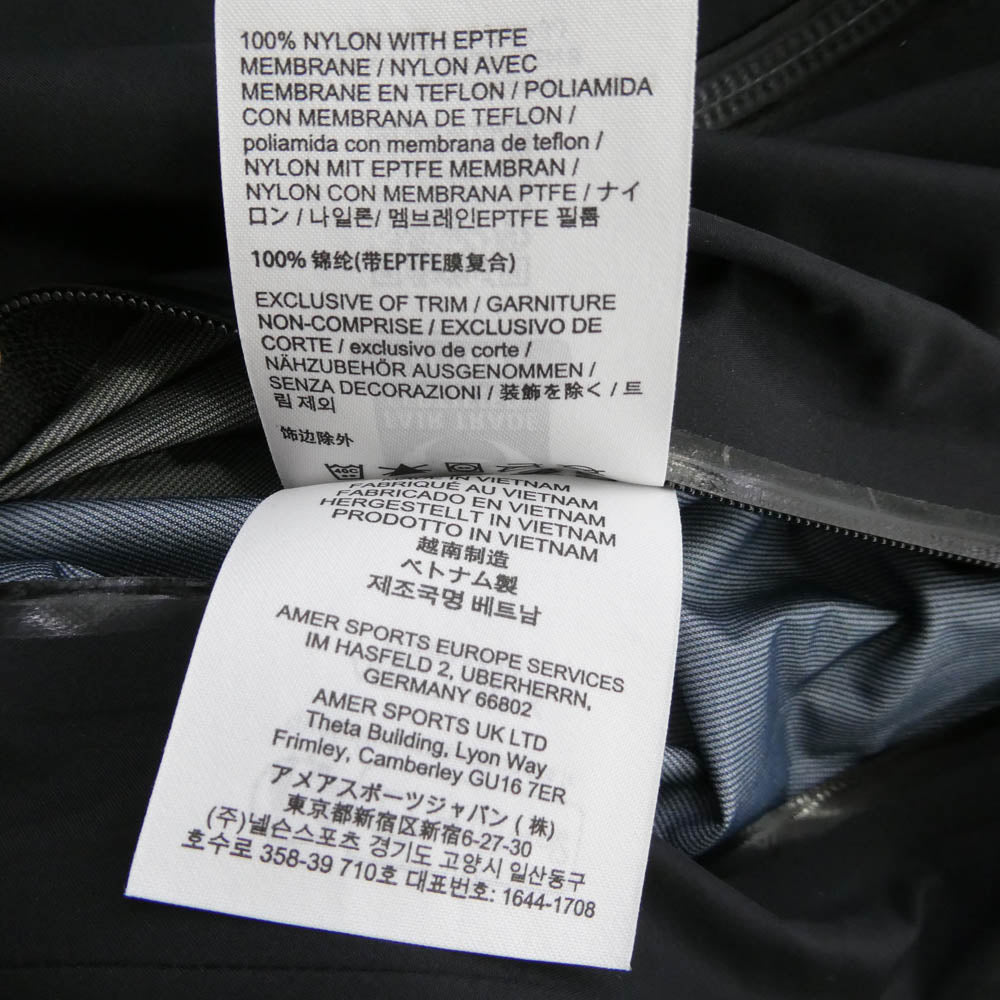 ARC'TERYX アークテリクス X000007301 Beta LT Jacket ベータ ジャケット ブラック系 L【極上美品】【中古】