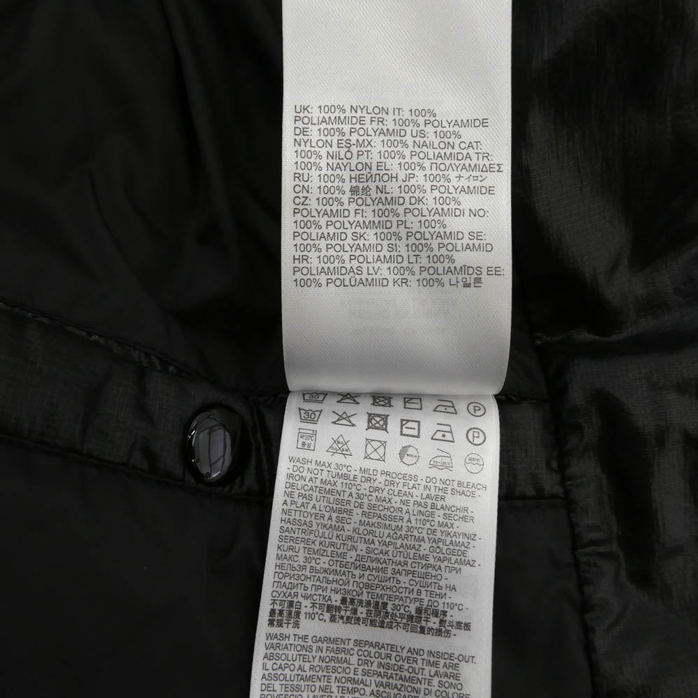 DIESEL ディーゼル 25AW A14406 0DBCH W-OSTEND-SL HOODED PUFFER VEST ロゴ刺繍 ナイロン 中綿 フーデッド ベスト ブラック系 ベージュ系 46【中古】
