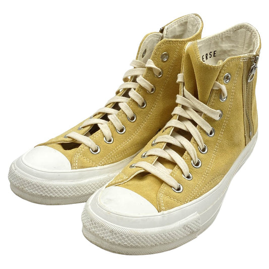 CONVERSE コンバース 1CL446 × NIGO ニゴー CHUCK TAYLOR SUEDE Z HI チャックテイラー スエード ジップ ハイカットスニーカー イエロー系 ベージュ系 26cm【中古】
